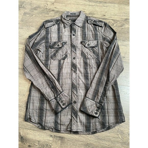 Mens BKE long sleeve button‎ up athletic fit size small